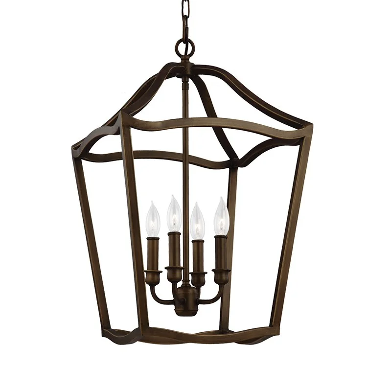 Industrial Iron Chandeliers for Loft - Inspired SpacesYarmouth Four-Light Foyer Pendant Lantern