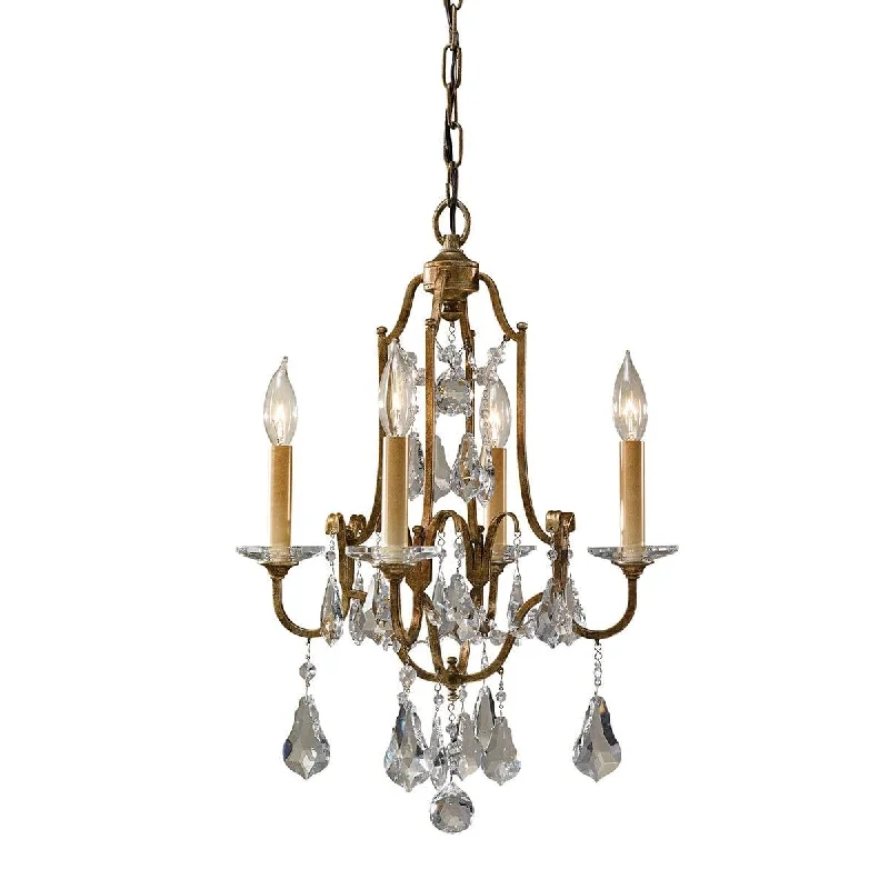 Feiss Valentina 4 Light Chandelier Ceiling Light - Bronze