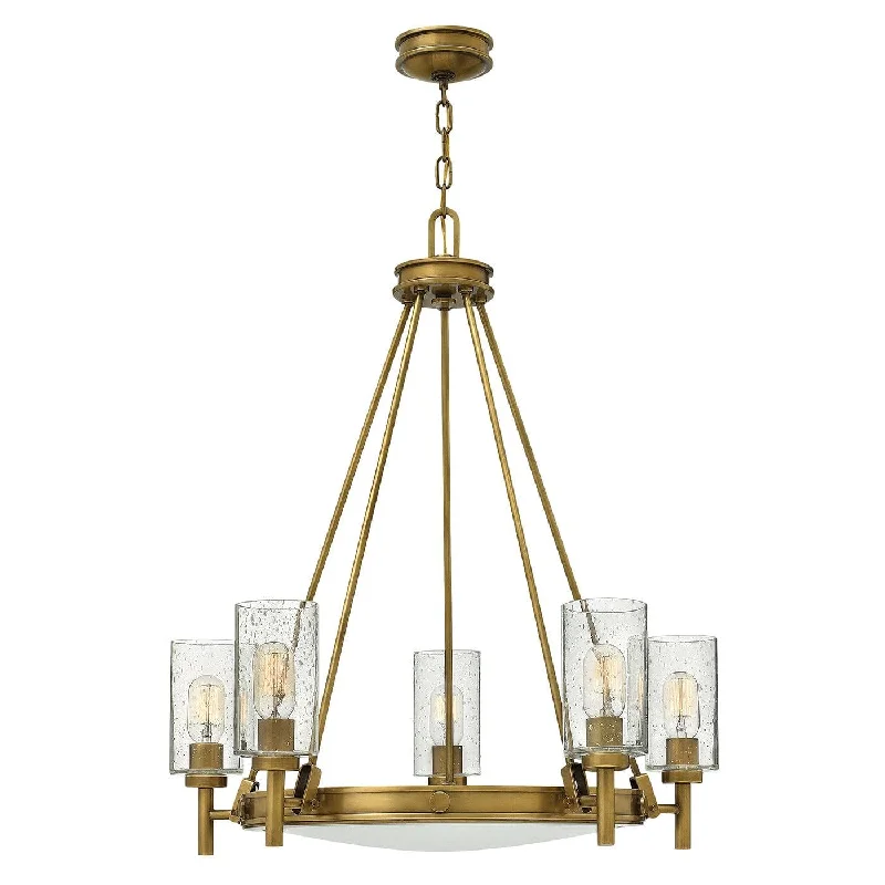 Hinkley Collier 5 Light Brass Chandelier Ceiling Light