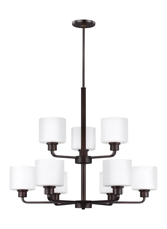 Canfield Nine-Light Two-Tier Chandelier