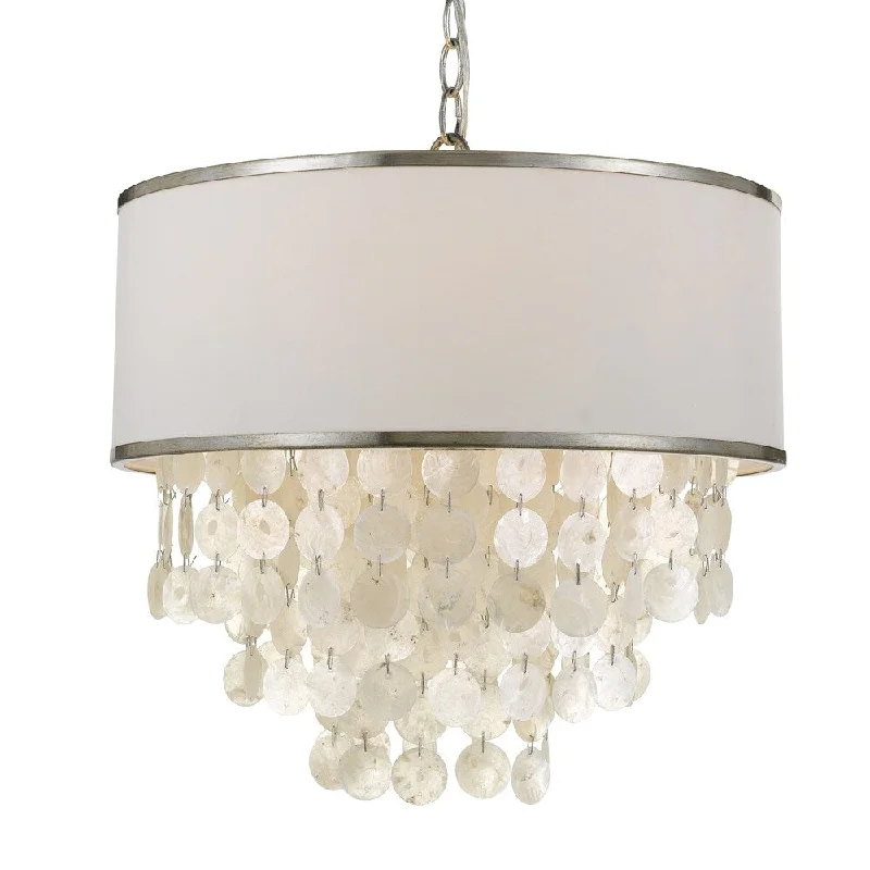 Chandeliers with Metal Frames in Black FinishChandeliers with Metal Frames in Black FinishBrielle 3-light Antique Silver Pendant/ Chandelier Chandeliers with Metal Frames in Black FinishChandeliers with Metal Frames in Black FinishBrielle 3-light Antique Silver Pendant/ Chandelier