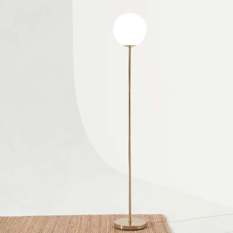 Fabric Floor Lamp with a Linen Shade for a Relaxed AestheticBrightech Luna 65 in. Antique Brass Modern LED Super Bright Floor Lamp with Frosted White Glass Globe Shade Fabric Floor Lamp with a Linen Shade for a Relaxed AestheticBrightech Luna 65 in. Antique Brass Modern LED Super Bright Floor Lamp with Frosted White Glass Globe Shade