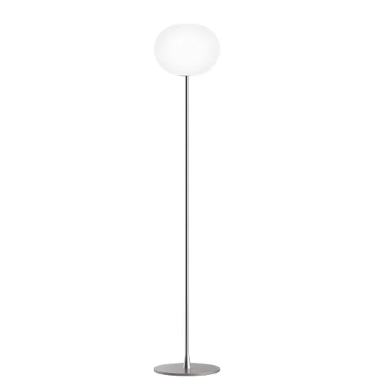 Dimmable Floor Lamp for Adjustable Lighting AmbianceFLOS Glo-Ball F2 Floor Lamp In Silver - ID 1388 Dimmable Floor Lamp for Adjustable Lighting AmbianceFLOS Glo-Ball F2 Floor Lamp In Silver - ID 1388