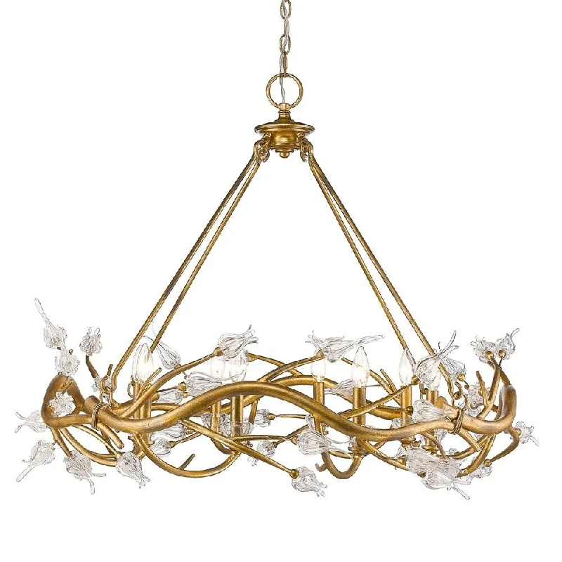 Chandeliers for Low Ceilings to Avoid OvercrowdingChandeliers for Low Ceilings to Avoid OvercrowdingGolden Lighting Aiyana 8-light Chandelier