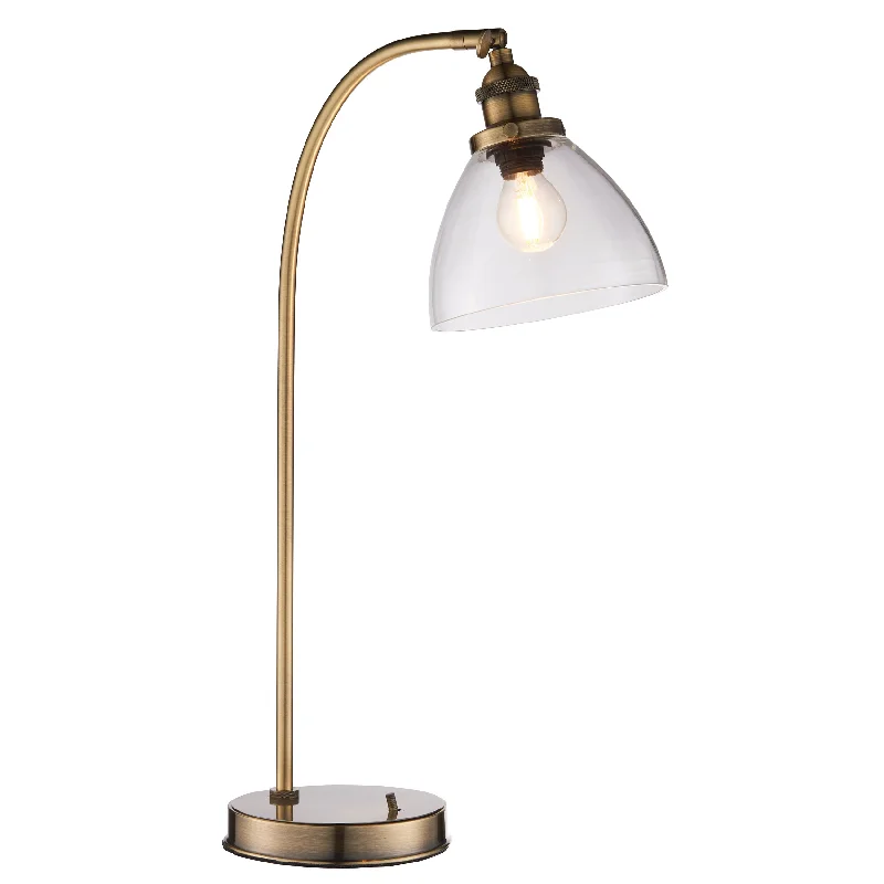 Victorian Style Floor Lamp for Traditional and Elegant InteriorsHAN Antique Brass Table Lamp with Clear Glass Shade - ID 12217 Victorian Style Floor Lamp for Traditional and Elegant InteriorsHAN Antique Brass Table Lamp with Clear Glass Shade - ID 12217