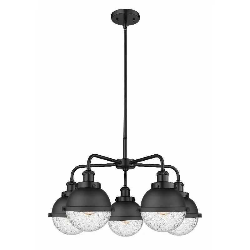 Victorian - Inspired Chandeliers with Ornate DetailsVictorian - Inspired Chandeliers with Ornate DetailsInnovations Downtown Urban 916-5CR-BK-HFS-64-BK Chandelier Light - Matte Black
