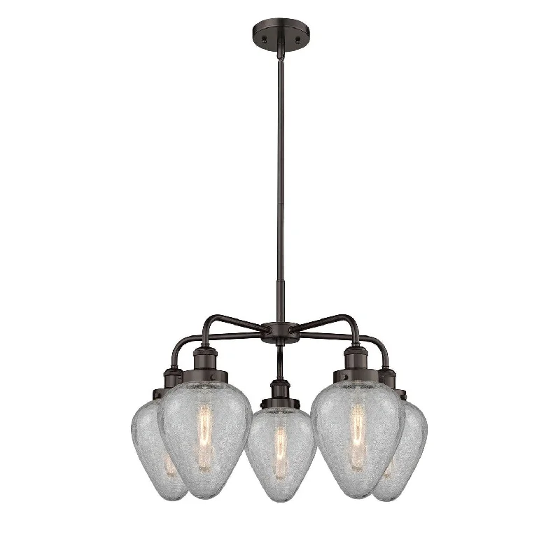 Chandeliers with Clear Crystal for a Sparkling EffectChandeliers with Clear Crystal for a Sparkling EffectInnovations Downtown Urban 916-5CR-OB-G165 Chandelier Light - Oil Rubbed Bronze