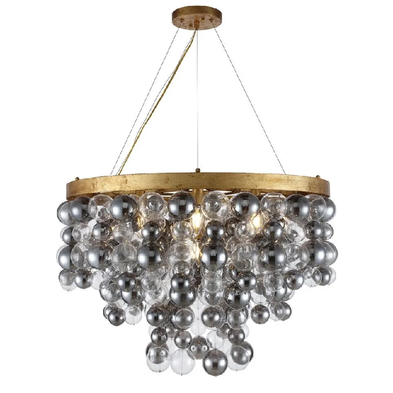 Chandeliers with Clear Crystal for a Sparkling EffectChandeliers with Clear Crystal for a Sparkling EffectIsabel 7 light Antique Gold Leaf Chandelier - One Size Chandeliers with Clear Crystal for a Sparkling EffectChandeliers with Clear Crystal for a Sparkling EffectIsabel 7 light Antique Gold Leaf Chandelier - One Size
