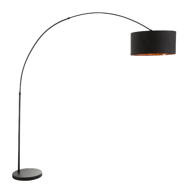 Smart Floor Lamp with Voice Control and Bluetooth ConnectivitySalon Contemporary Floor Lamp with Black Metal Base and Black Shade with Copper Accent by LumiSource Smart Floor Lamp with Voice Control and Bluetooth ConnectivitySalon Contemporary Floor Lamp with Black Metal Base and Black Shade with Copper Accent by LumiSource