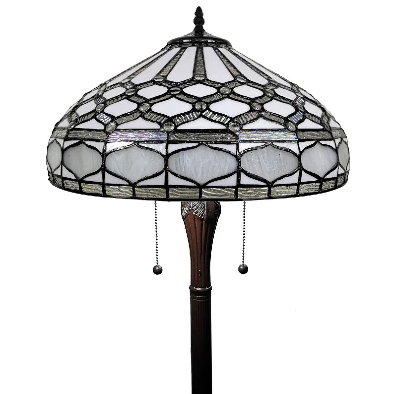 Fabric Floor Lamp with a Linen Shade for a Relaxed AestheticTiffany Style Floor Lamp Standing 60" Tall Stained Glass White Mahogany Bedroom Reading Gift Amora Lighting Fabric Floor Lamp with a Linen Shade for a Relaxed AestheticTiffany Style Floor Lamp Standing 60" Tall Stained Glass White Mahogany Bedroom Reading Gift Amora Lighting