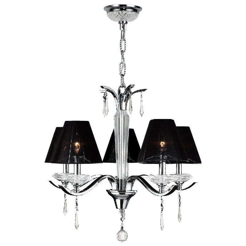 Chandeliers with Metal Frames in Silver FinishChandeliers with Metal Frames in Silver FinishWorldwide W83133C25 Five Light Chandelier Gatsby Polished Chrome - One Size Chandeliers with Metal Frames in Silver FinishChandeliers with Metal Frames in Silver FinishWorldwide W83133C25 Five Light Chandelier Gatsby Polished Chrome - One Size