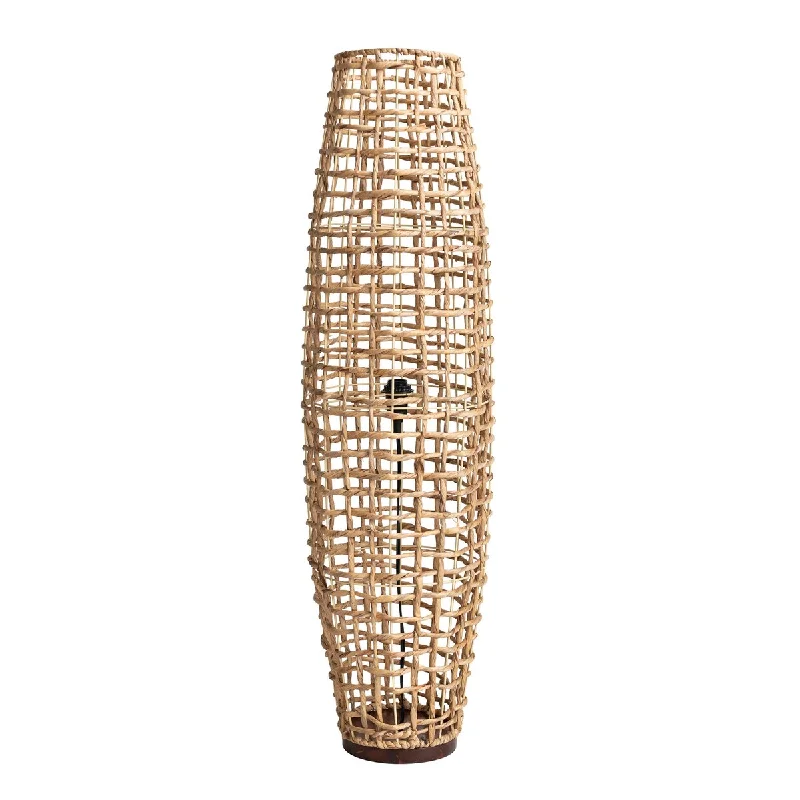 Victorian Style Floor Lamp for Traditional and Elegant InteriorsWoven Seagrass Floor Lamp - Brown - 11.8"L x 11.8"W x 43.3"H Victorian Style Floor Lamp for Traditional and Elegant InteriorsWoven Seagrass Floor Lamp - Brown - 11.8"L x 11.8"W x 43.3"H