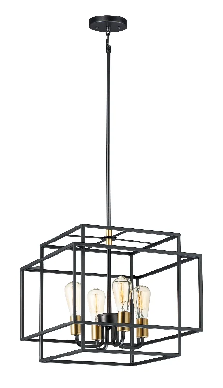 Japanese - Inspired Ceiling Lights with Shoji - Screen - like DiffusersLiner 4-Light Pendant Japanese - Inspired Ceiling Lights with Shoji - Screen - like DiffusersLiner 4-Light Pendant