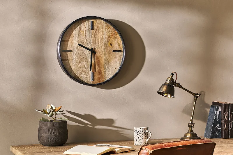 Rustic Ceiling Lights with Reclaimed Wood and Distressed FinishesAlomi Mango Wood Clock Rustic Ceiling Lights with Reclaimed Wood and Distressed FinishesAlomi Mango Wood Clock