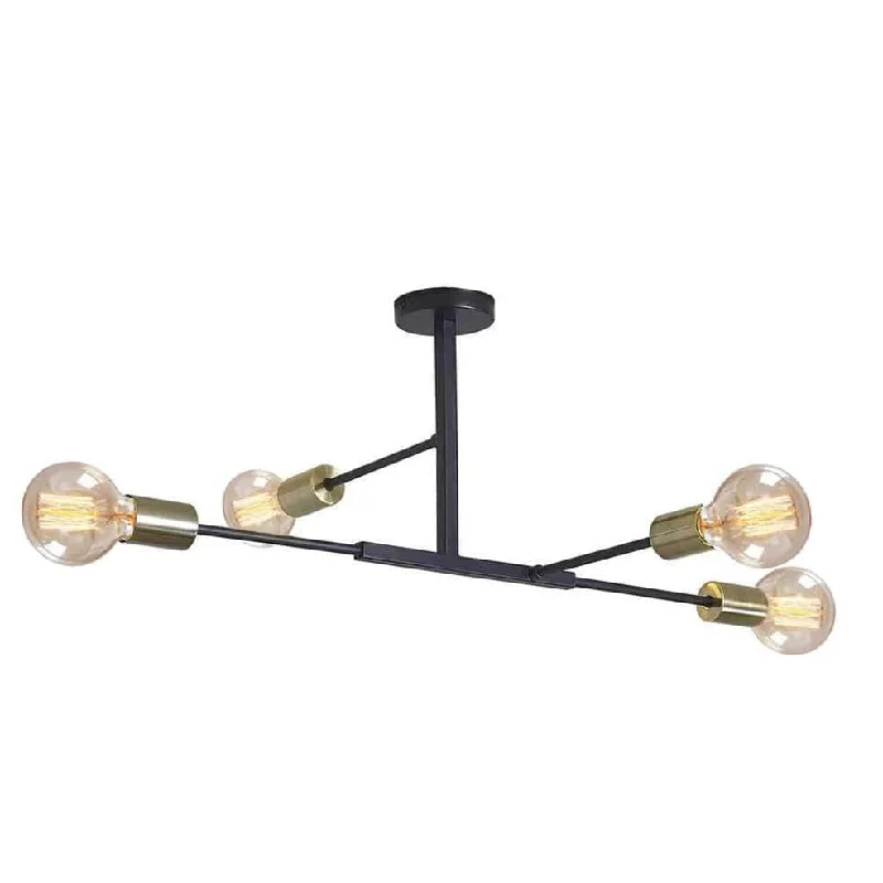 Rustic Ceiling Lights with Reclaimed Wood and Distressed FinishesBlack and Bronze Chandelier CH507/4 BK/AB Rustic Ceiling Lights with Reclaimed Wood and Distressed FinishesBlack and Bronze Chandelier CH507/4 BK/AB