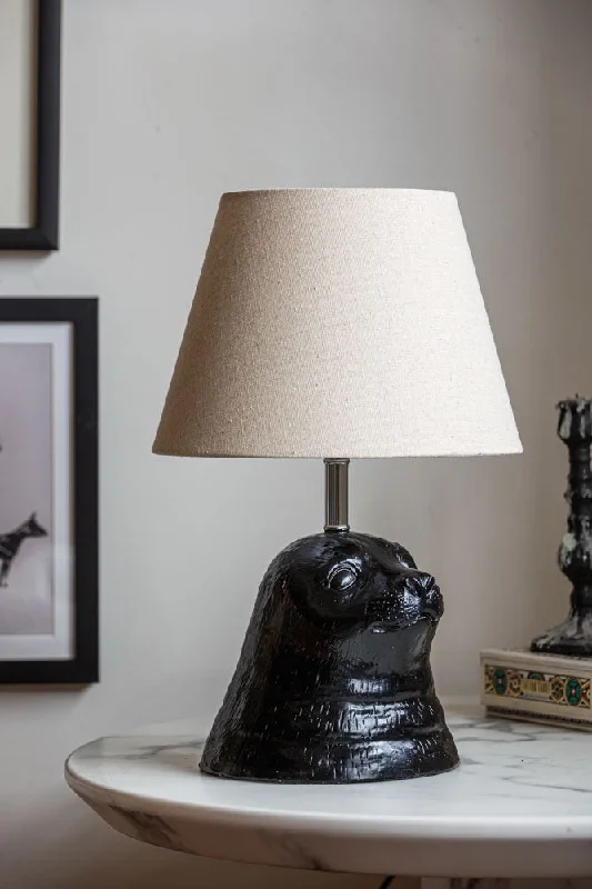 fabric table lamps with a linen shade for a relaxed and breathable lookStanley The Black Seal Table Lamp With Linen Shade fabric table lamps with a linen shade for a relaxed and breathable lookStanley The Black Seal Table Lamp With Linen Shade