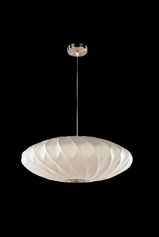 Retro Ceiling Lights Inspired by the 1950s and 1960s DesignLM10904-30 Oval Cocoon Ceiling 30" Pendant White