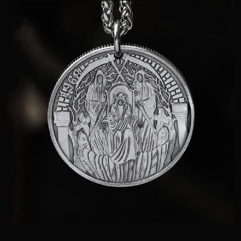 Crystal Ceiling Lights with High - Quality Swarovski CrystalsCrystal Ceiling Lights with High - Quality Swarovski CrystalsMany-Faced God Hobo Nickel Pendant