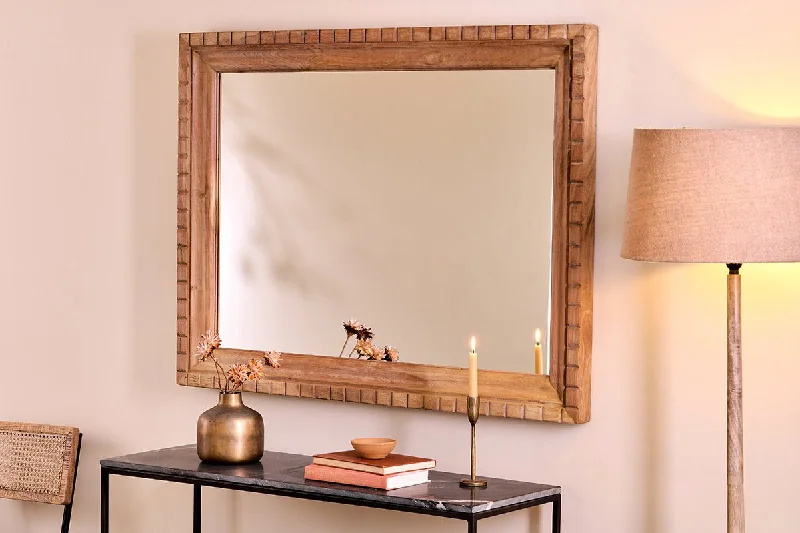 Scandinavian Style Ceiling Lights with Light Wood AccentsNalda Reclaimed Wood Carved Mirror - Large Scandinavian Style Ceiling Lights with Light Wood AccentsNalda Reclaimed Wood Carved Mirror - Large