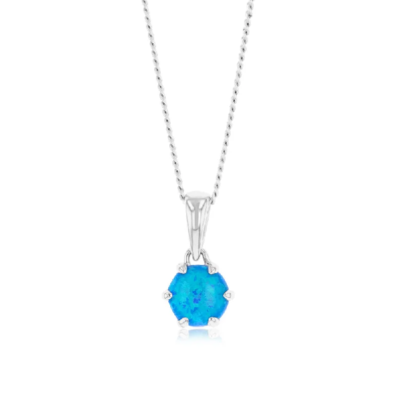 Tropical - Themed Ceiling Lights with Palm - Leaf Shapes and Rattan WrapsTropical - Themed Ceiling Lights with Palm - Leaf Shapes and Rattan WrapsSterling Silver Round Created Blue Opal Pendant